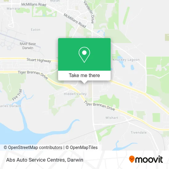 Mapa Abs Auto Service Centres