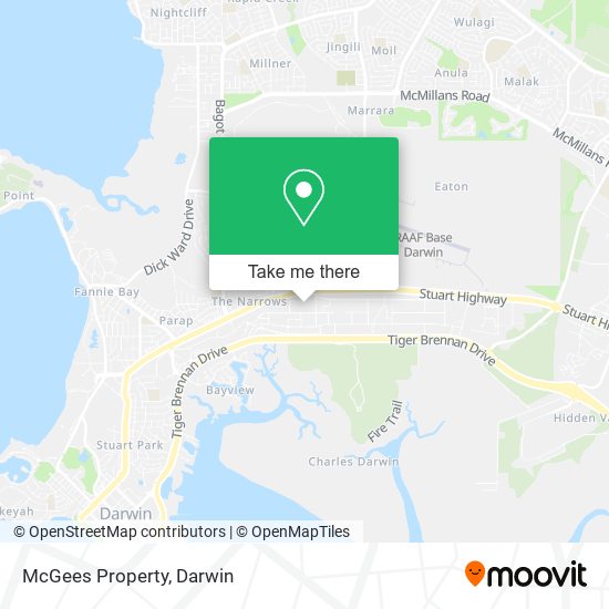 Mapa McGees Property