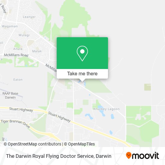 Mapa The Darwin Royal Flying Doctor Service