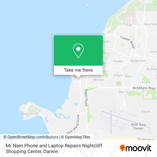 Mr Nam Phone and Laptop Repairs Nightcliff Shopping Center map