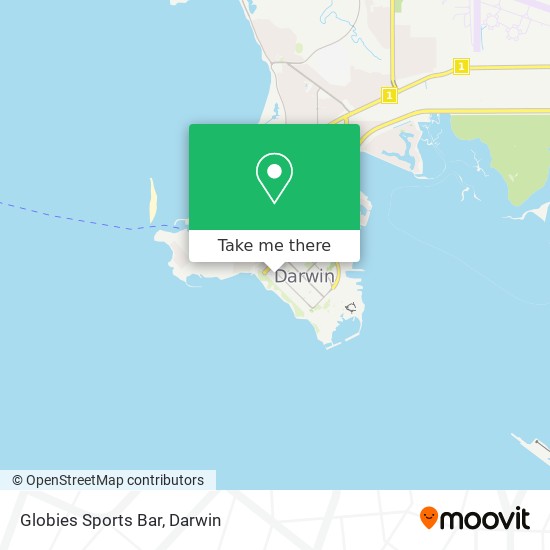 Globies Sports Bar map