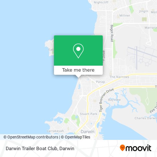 Darwin Trailer Boat Club map