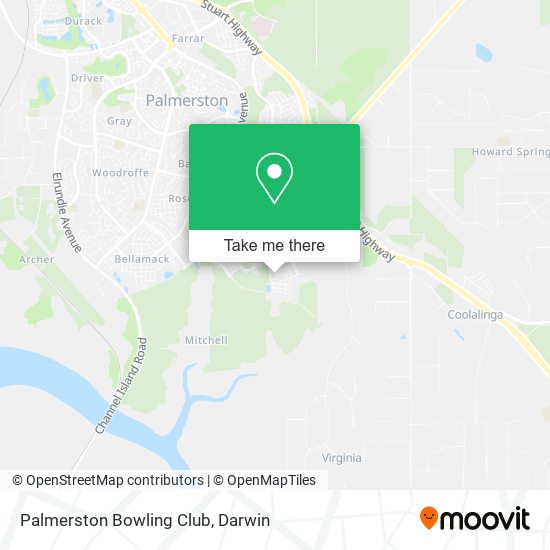 Palmerston Bowling Club map