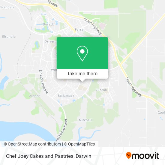 Chef Joey Cakes and Pastries map