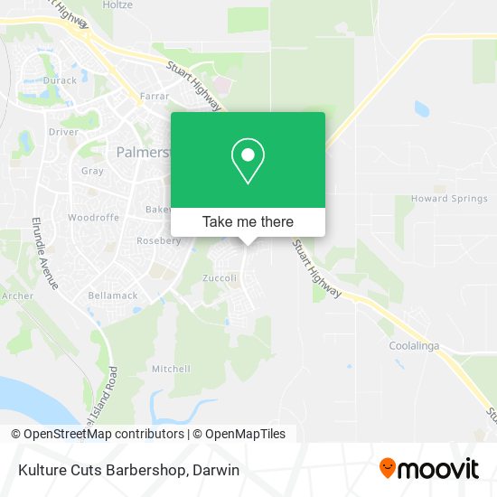 Kulture Cuts Barbershop map