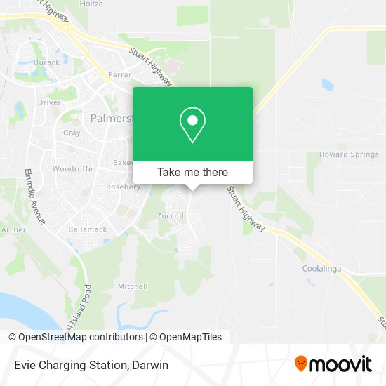 Evie Charging Station map