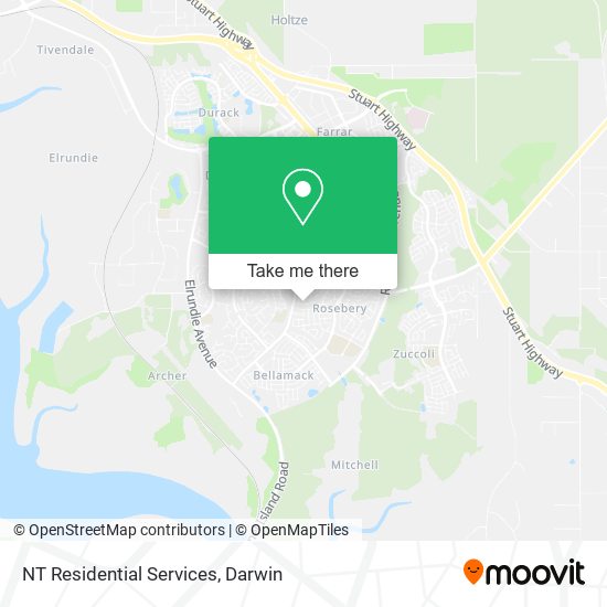 NT Residential Services map