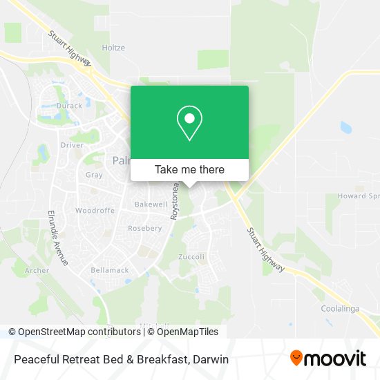 Peaceful Retreat Bed & Breakfast map