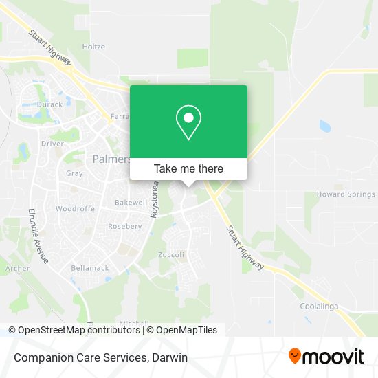 Companion Care Services map
