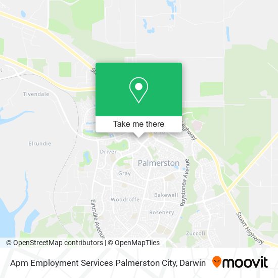 Mapa Apm Employment Services Palmerston City