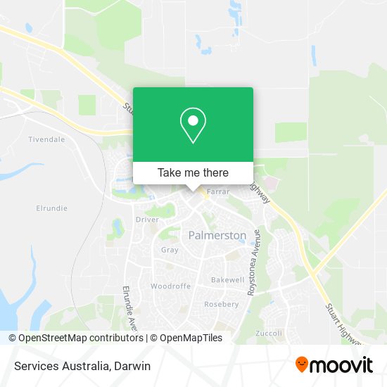 Services Australia map