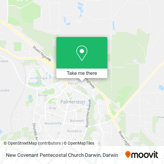 New Covenant Pentecostal Church Darwin map