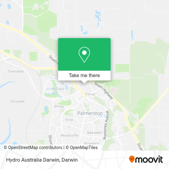 Mapa Hydro Australia Darwin