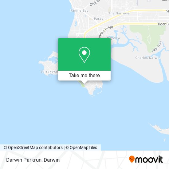 Darwin Parkrun map