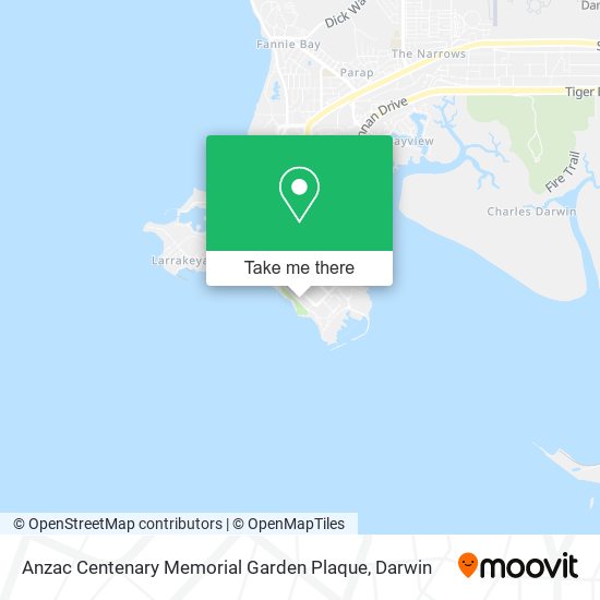 Anzac Centenary Memorial Garden Plaque map