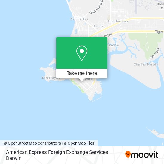 American Express Foreign Exchange Services map