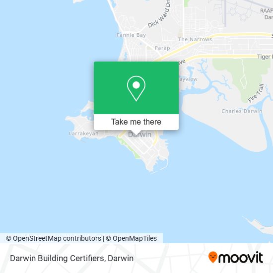 Darwin Building Certifiers map