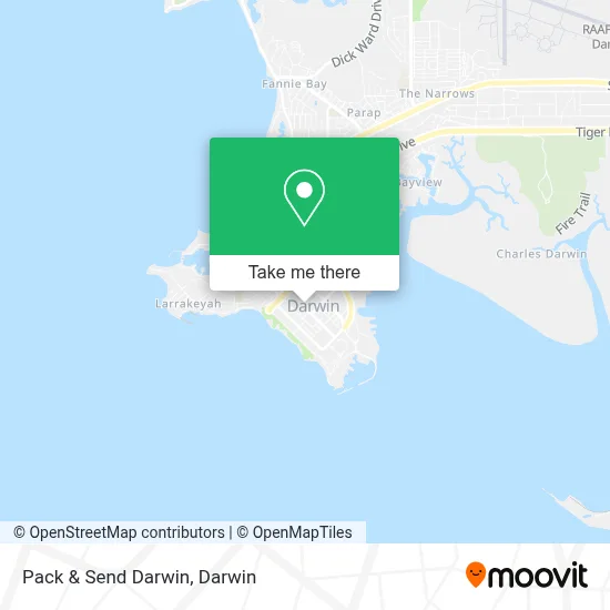 Mapa Pack & Send Darwin