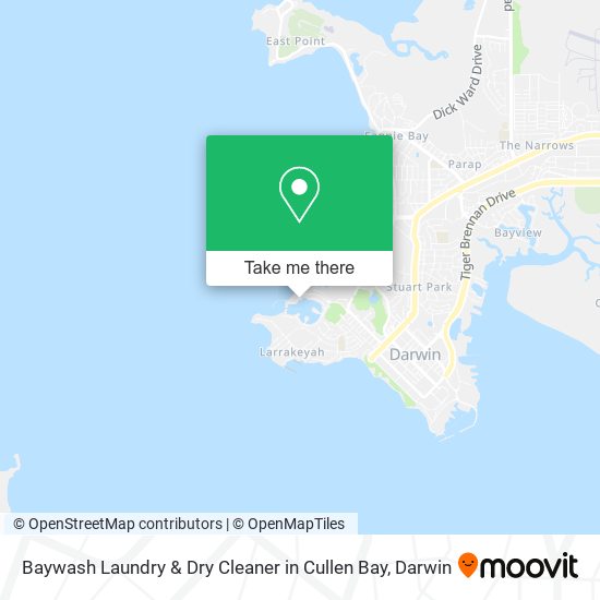 Mapa Baywash Laundry & Dry Cleaner in Cullen Bay