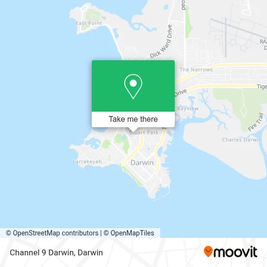 Mapa Channel 9 Darwin
