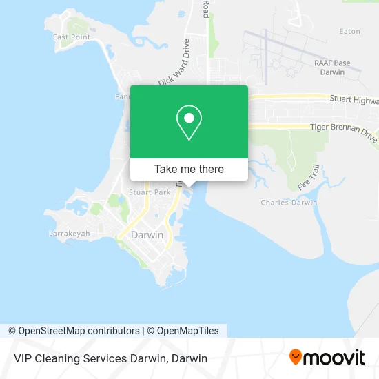 Mapa VIP Cleaning Services Darwin