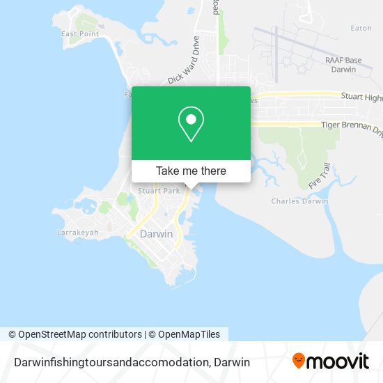 Darwinfishingtoursandaccomodation map