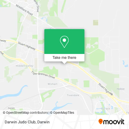 Darwin Judo Club map