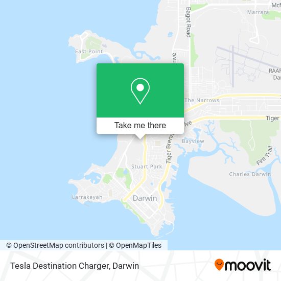 Mapa Tesla Destination Charger