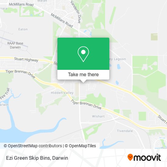 Ezi Green Skip Bins map