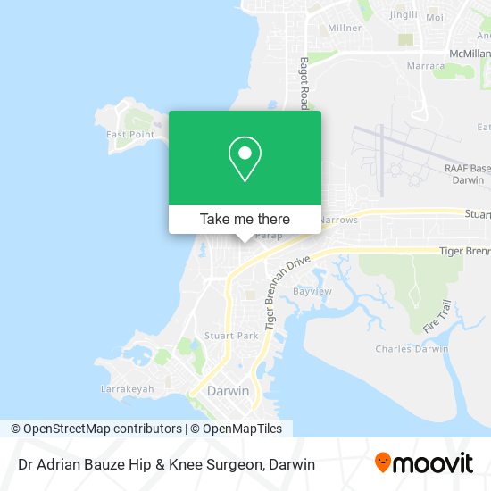 Dr Adrian Bauze Hip & Knee Surgeon map