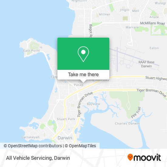 All Vehicle Servicing map