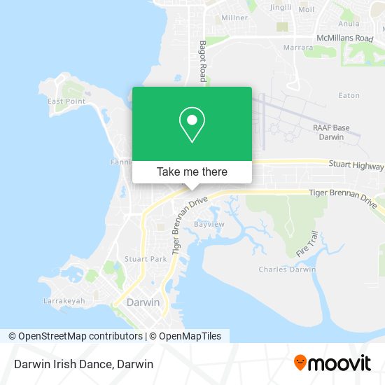 Darwin Irish Dance map