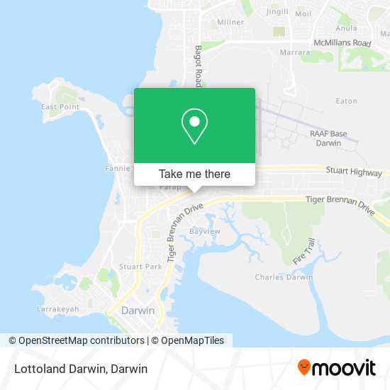 Lottoland Darwin map