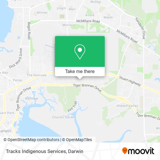 Tracks Indigenous Services map