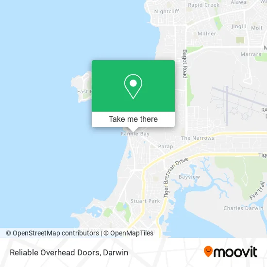 Mapa Reliable Overhead Doors