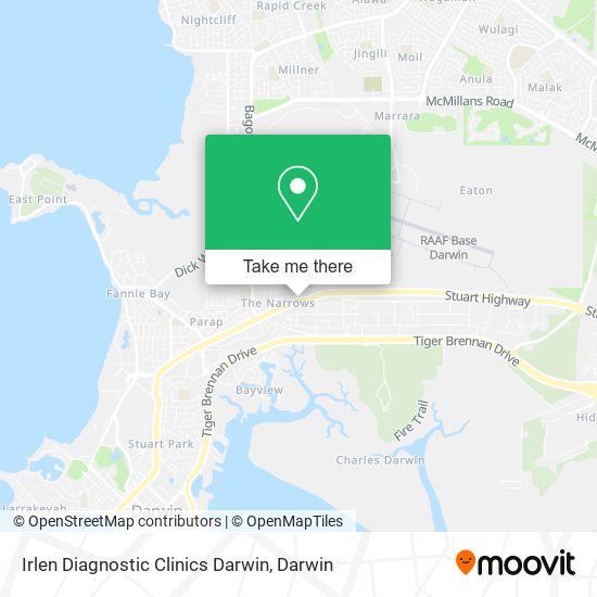 Irlen Diagnostic Clinics Darwin map