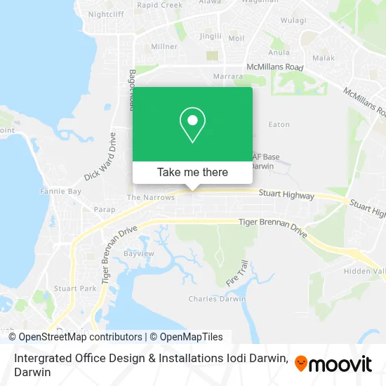 Mapa Intergrated Office Design & Installations Iodi Darwin