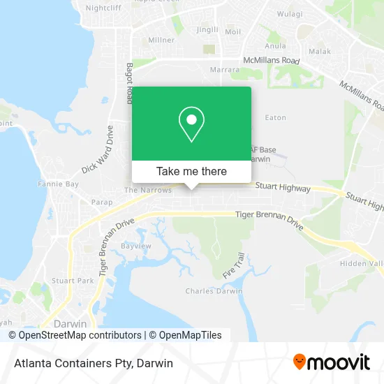 Mapa Atlanta Containers Pty