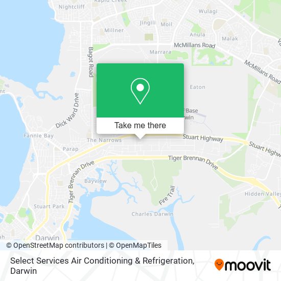 Select Services Air Conditioning & Refrigeration map