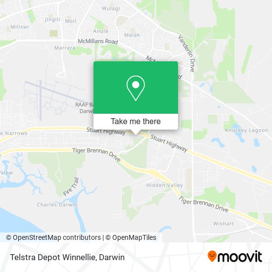Telstra Depot Winnellie map