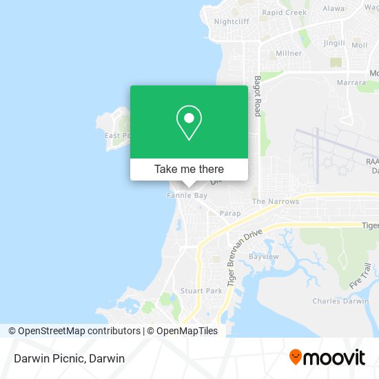 Darwin Picnic map