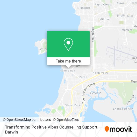 Transforming Positive Vibes Counselling Support map