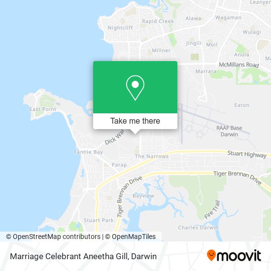 Marriage Celebrant Aneetha Gill map