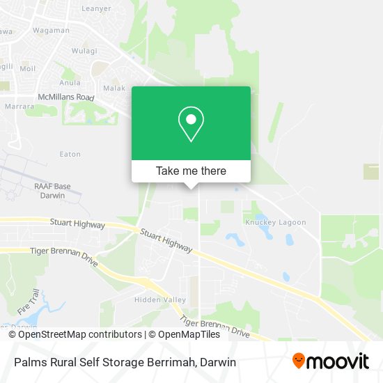 Palms Rural Self Storage Berrimah map