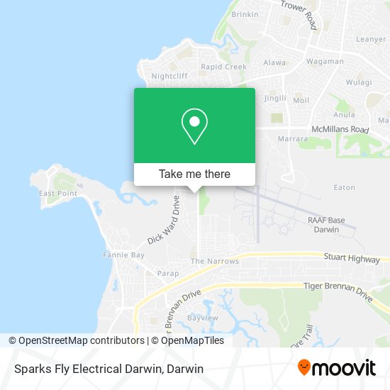 Sparks Fly Electrical Darwin map