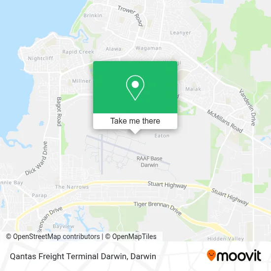 Mapa Qantas Freight Terminal Darwin