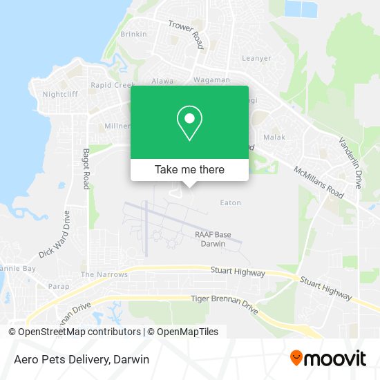 Aero Pets Delivery map