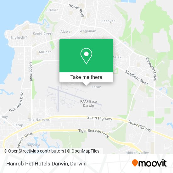 Mapa Hanrob Pet Hotels Darwin