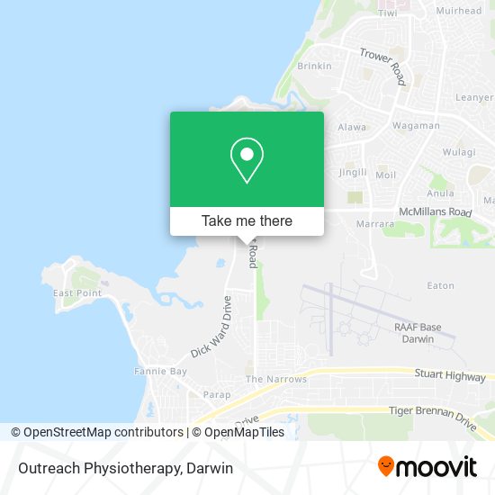 Outreach Physiotherapy map
