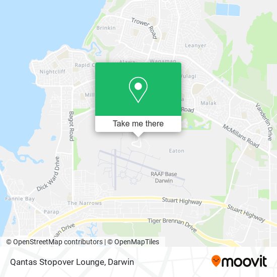 Qantas Stopover Lounge map